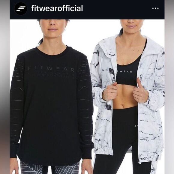FITWEAR FASHION - NWT L Sz M+ (12) Long Sleeve Slouch Top (Fleece Lined) - Picture 2 of 16